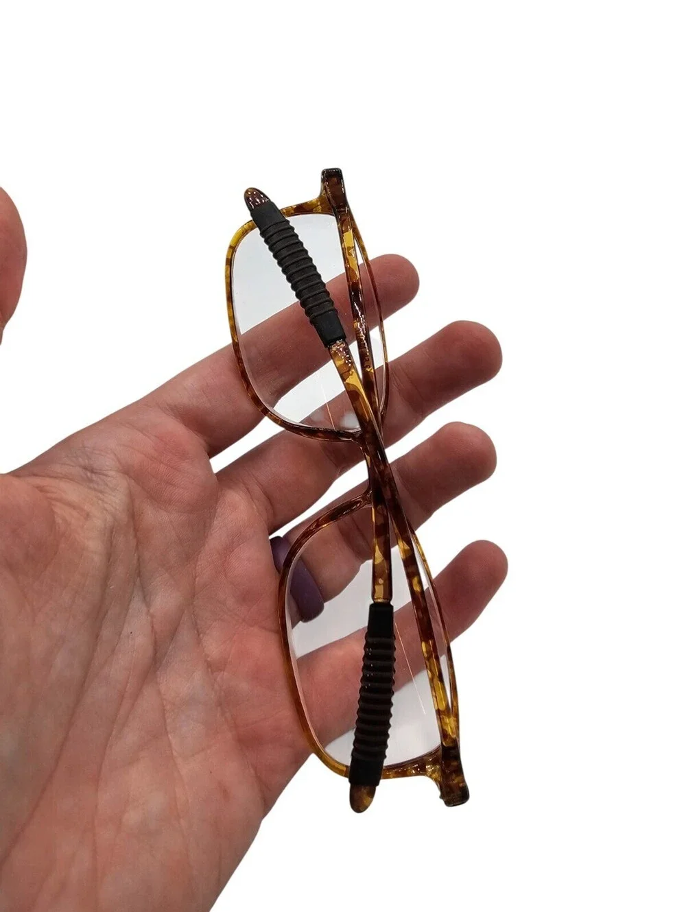 Vtg LL Bean Mens glasses frame tortoiseshell w/comfortable black Temple